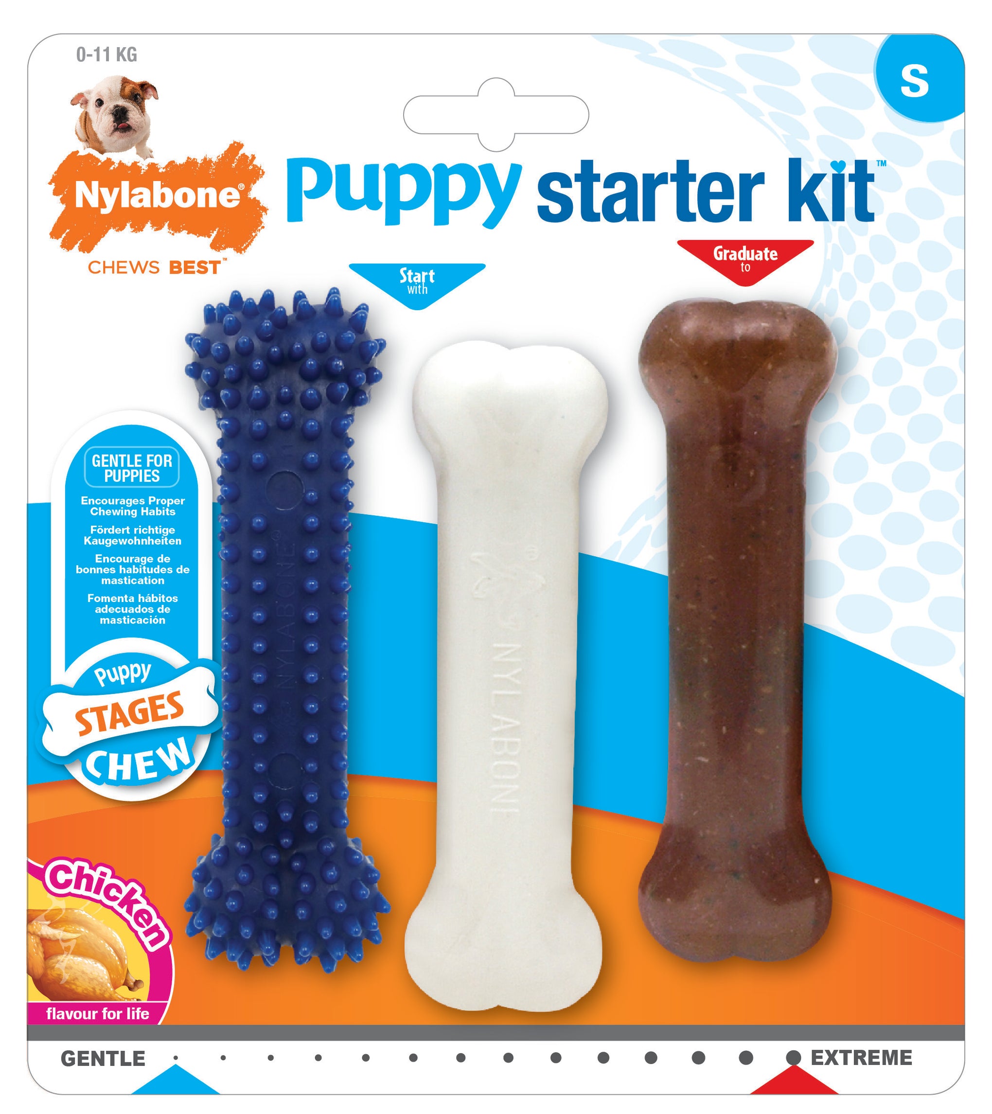 Nylabone Puppybone Chew Starter Kit 3 Pack