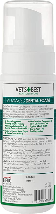 Vets Best Advanced Dental Foam 150ml