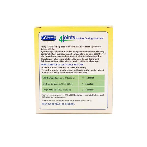 Johnsons 4joints Pet Vitamins & Supplements For Cats and Dogs 30 Tablets