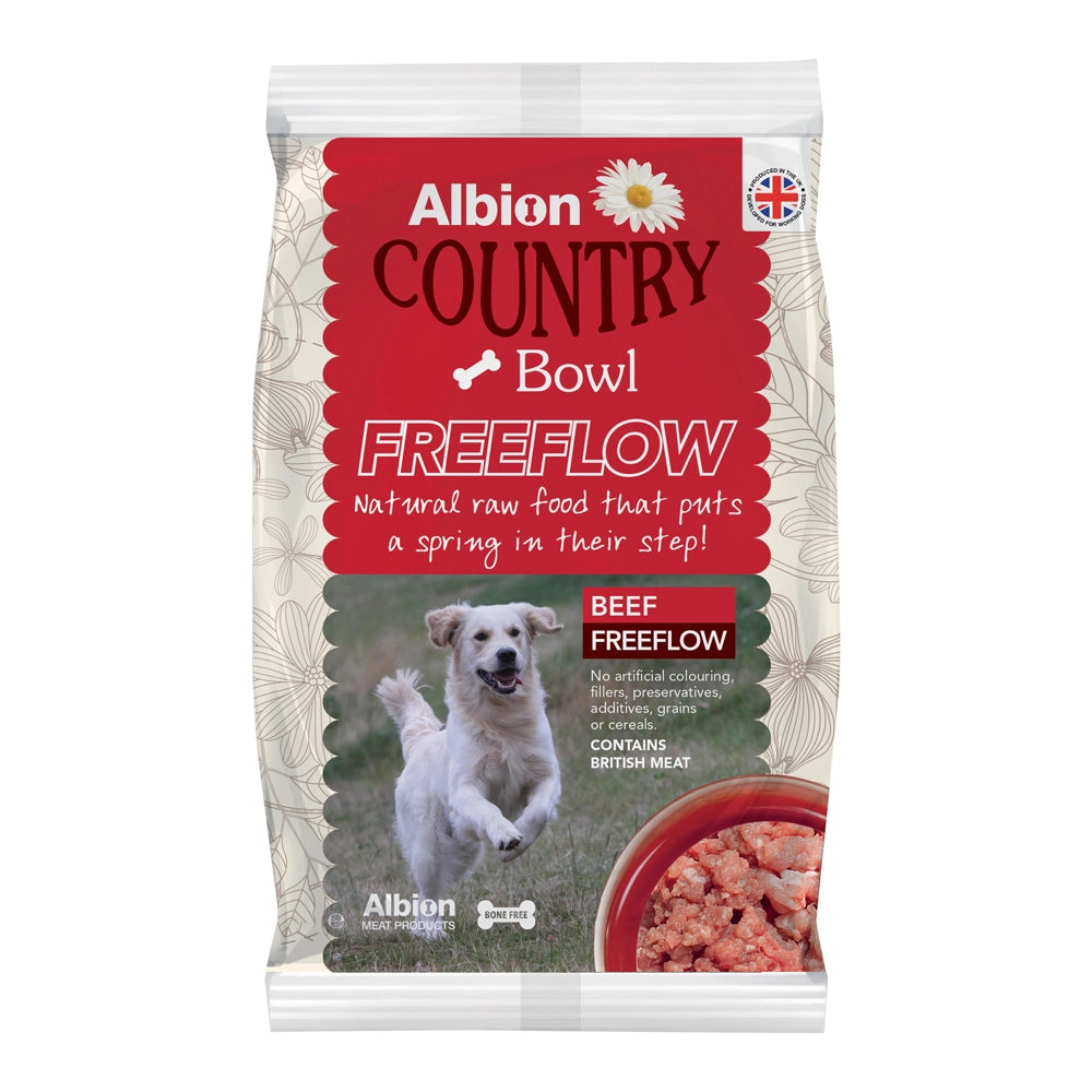 Albion Country Bowl Free Flow Beef Raw Dog Food 454g
