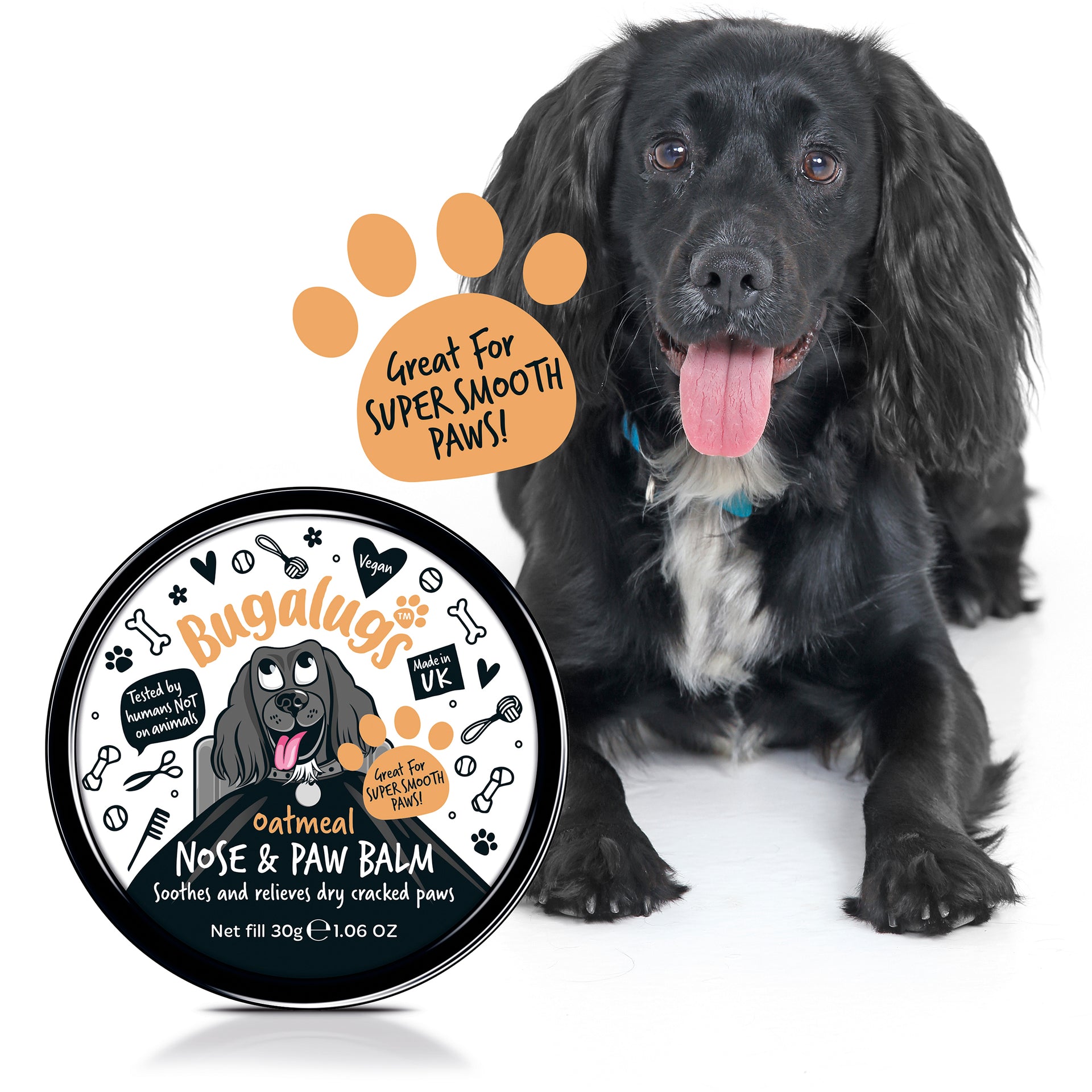 Bugalugs Oatmeal Nose & Paw Dog Grooming Balm