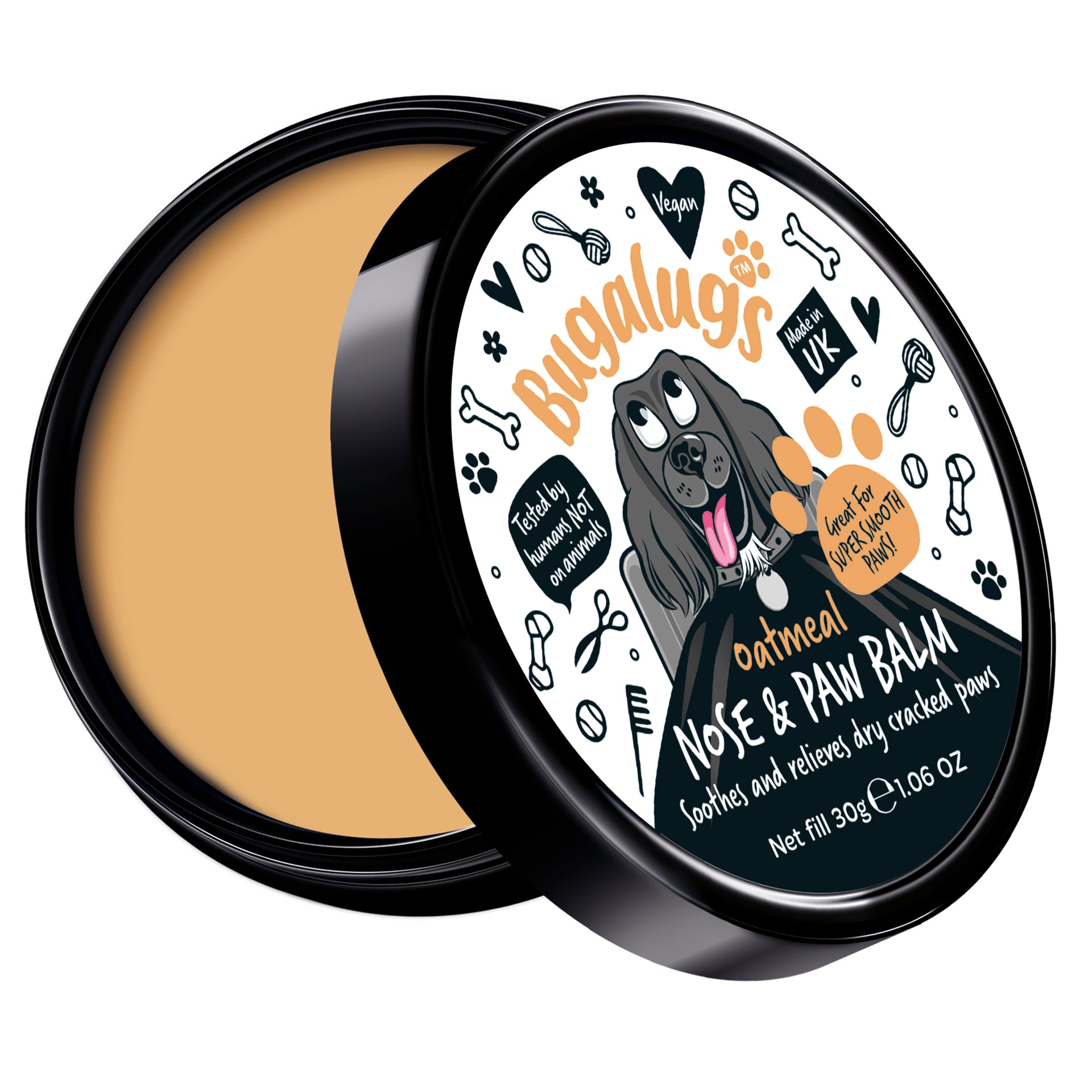 Bugalugs Oatmeal Nose & Paw Dog Grooming Balm