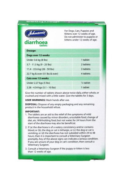 Johnsons Vet Diarrhoea Tablets