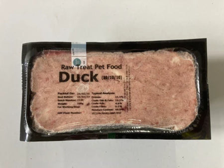 Raw Treat Pet Food RTPF Duck 80 10 10 Raw Dog Food 500g