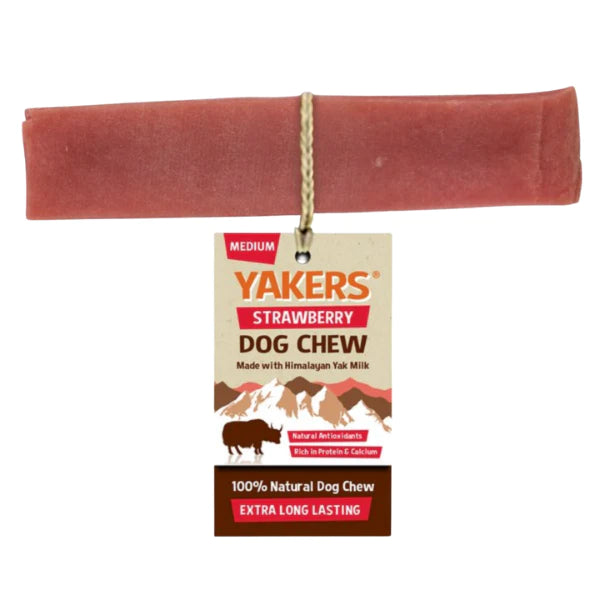 Yakers Strawberry Dog Chew Dog Treat XL