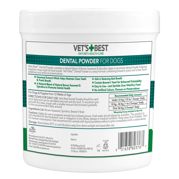 Vets Best Plaque & Tar Tar Powder 90g