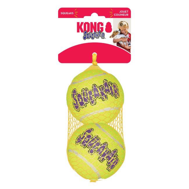 Kong Squeak Air Balls 3/12" Large 2 Pack Dog Toy