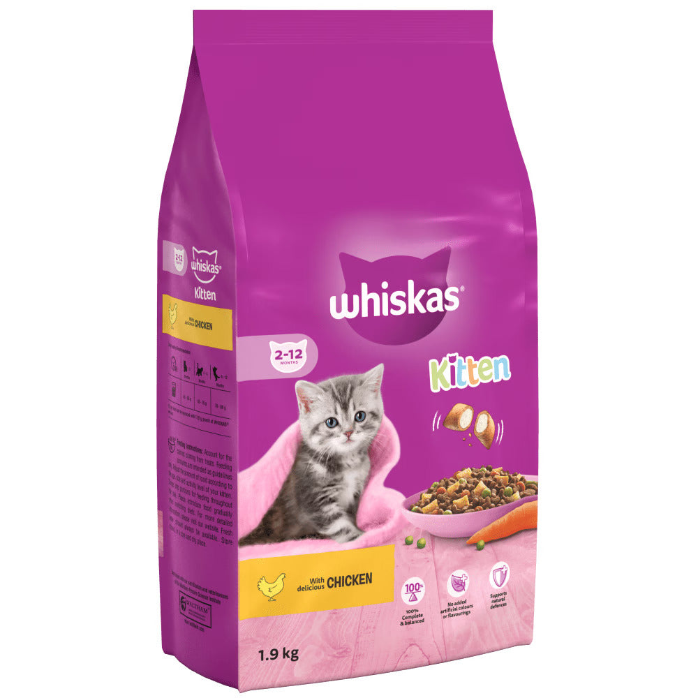 Whiskers Complete Kitten Chicken Cat Food 1.9kg