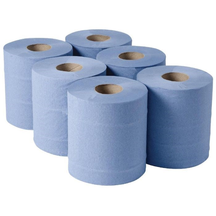 6 Pack Super Absorbent Blue Roll
