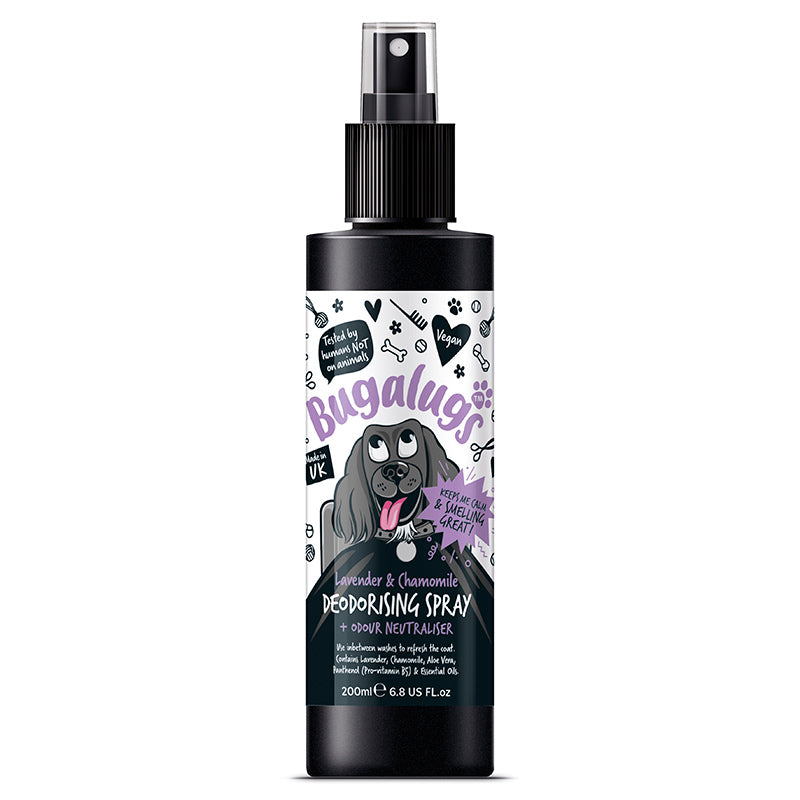 Bugalugs Lavender & Chamomile Deodorising Dog Grooming Spray 200ml