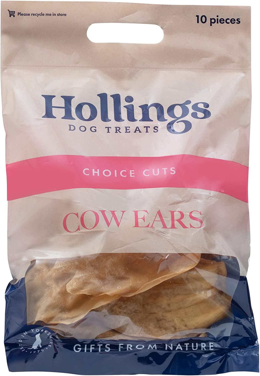 Hollings 100% Natural Cow Ears Dog Treat 200g