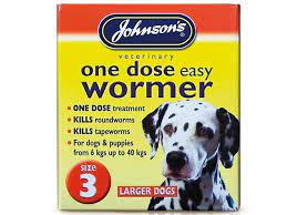 Johnsons One Dose Easy Wormer For Puppies & Dogs