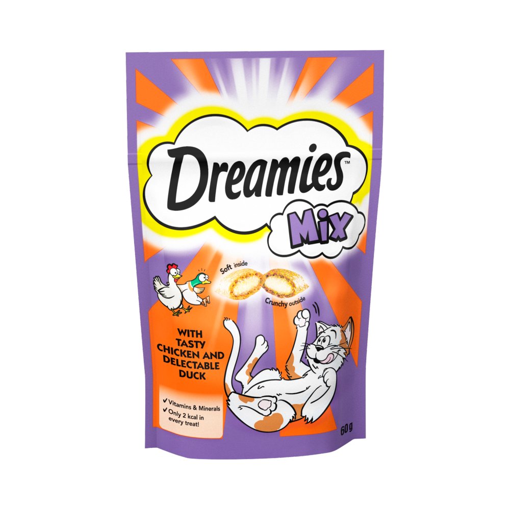 Dreamies Mix Cat Treat Biscuits with Chicken & Duck 60g