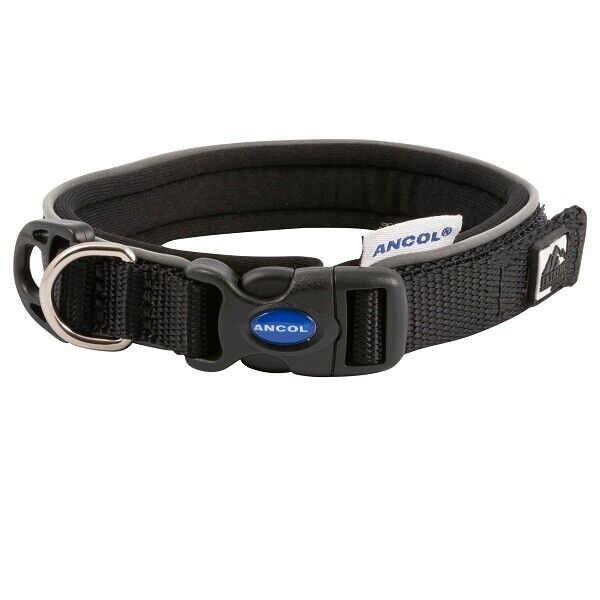 Ancol Extreme Ultra Padded Black Dog Collar Small To Medium