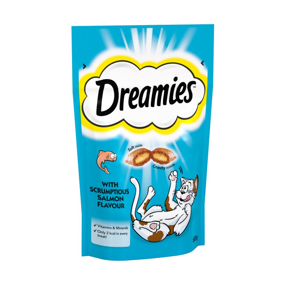 Dreamies Cat Treat Biscuits with Salmon Flavour 60g